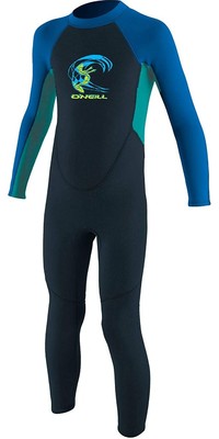 2024 O'Neill Toddler Reactor 2mm Back Zip Wetsuit 4868 - Slate / Aqua